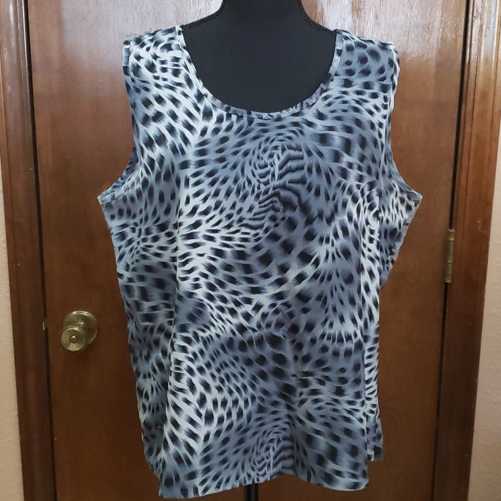 Animal print Black/Gray/White Tank L